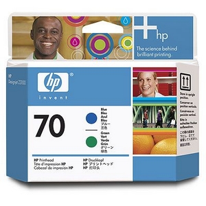 hp 70 blue and green printhead c9408a